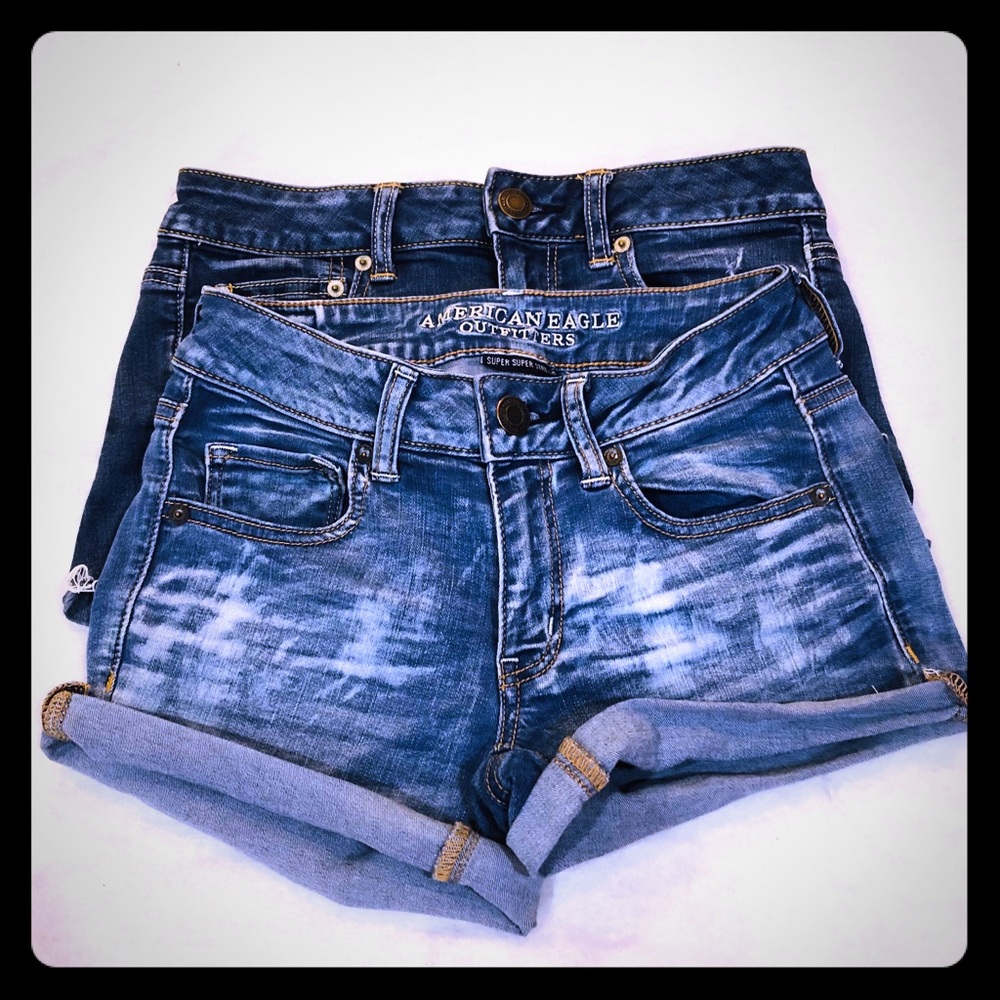 2 Pack American Eagle Super Stretch Ripped Shorts